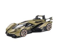 SYOEUR 1:24 para V12 GT Vehículo Aleación Auto Deportivo Modelo De Metal con Sonido Y Luz Juguete Ornamento para Escritorio Colección Juego Modelo de Coche Hobby(Verde)