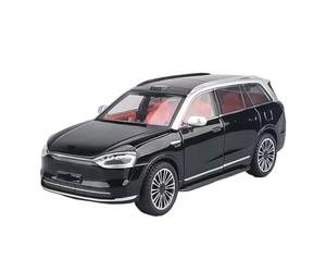 SYOEUR 1:24 Seres para AITO M9 SUV Modelo De Coche Aleación Miniatura Juguete con Sonido Y Luz Colección Juego Modelo de Coche Hobby(Negro)