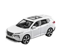 SYOEUR 1:32 Coche Miniatura Aleación para Nissan X-Trail SUV Vehículo Todoterreno Metal Fundido Presión con Sonido Simulación Juego Modelo de Coche Hobby(White)