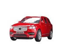 SYOEUR 1:32 Coche Miniatura Aleación para Volvo XC90 SUV Modelo Metal Fundido Presión Luz Sonido Juguete Extraíble Adornos Exhibición Juego Modelo de Coche Hobby(Rojo)