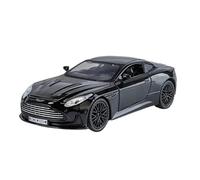 SYOEUR 1:32 para Aston Martin DB12 Sport Car Model Diecasts Metal Racing Vehicles Simulación Sonido Y Luz Juguete Juego Modelo de Coche Hobby(Negro)