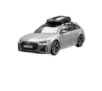 SYOEUR 1/32 para Audi RS6 Modelo Coche Juguete Miniatura Fundido Presión con Sonido Y Luces Puertas Que Se Pueden Abrir Colección Educativa Juego Modelo de Coche Hobby(Gray)