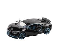 SYOEUR 1:32 para Bugatti Chiron Modelo De Coche Deportivo En Aleación Metal Fundido Simulación Supercoche Sonido E Iluminación Colección Juego Modelo de Coche Hobby(Negro)