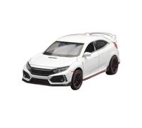 SYOEUR 1/32 para Honda Civic Type R Toy Car Diecast Modelo En Miniatura con Retroceso Y Puertas Que Se Pueden Abrir Sonido Luz Juego Modelo de Coche Hobby(White)