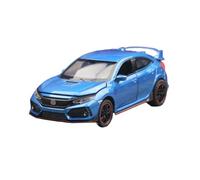 SYOEUR 1/32 para Honda Civic Type R Toy Car Diecast Modelo En Miniatura con Retroceso Y Puertas Que Se Pueden Abrir Sonido Luz Juego Modelo de Coche Hobby(Azul)