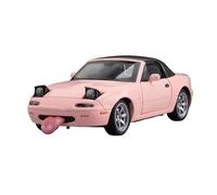 SYOEUR 1/32 para Mazda MX-5 Modelo Coche Juguete Miniatura Fundido Presión con Sonido Y Luz Puertas Que Se Pueden Abrir Exhibición Colección Juego Modelo de Coche Hobby(Rosado)