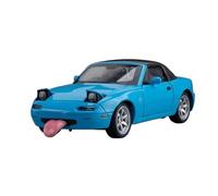 SYOEUR 1/32 para Mazda MX-5 Modelo Coche Juguete Miniatura Fundido Presión con Sonido Y Luz Puertas Que Se Pueden Abrir Exhibición Colección Juego Modelo de Coche Hobby(Azul)