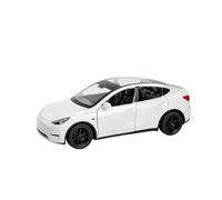 SYOEUR 1:32 para Tesla Model Y Modelo De Coche En Aleación Metal Fundido Simulación Sonido E Iluminación Colección Juguetes Juego Modelo de Coche Hobby(White)
