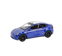 SYOEUR 1:32 para Tesla Model Y Modelo De Coche En Aleación Metal Fundido Simulación Sonido E Iluminación Colección Juguetes Juego Modelo de Coche Hobby(Azul)