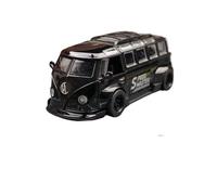 SYOEUR 1/32 para Volkswagen T1 Minibus Modificado Modelo De Coche Juguete En Miniatura Fundición A Presión Colección Sonido Y Luz Juego Modelo de Coche Hobby(Negro)