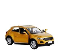 SYOEUR 1:36 para Volkswagen T-ROC Modelo De Coche Aleación Diecast Juguete Simulación Vehículos Colección Modelos Coches Metal Pull Back Juego Modelo de Coche Hobby(Yellow)