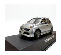 SYOEUR 1:43 para Nissan March 12SR 15SR Vehículo Fundido Presión Coleccionable Oficina Bodegón Adorno De Escritorio Azul Juego Modelo de Coche Hobby(Gray)
