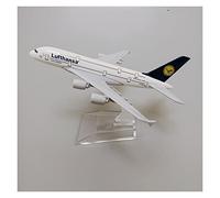 SYOEUR 16cm para Lufthansa A380 Airbus aleación Fundido a presión Modelo de avión en Miniatura Ornamento de exhibición de avión Playkits