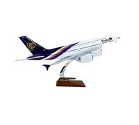 SYOEUR 45cm Apto para Airbus A380-800 Aerolínea Resina Metal Modelo Polea Avión Coleccionable con Base Kit de Juego de Pasatiempo
