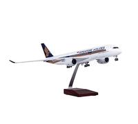 SYOEUR 47CM 1/142 para A350 Singapore Airline Model W Light & Wheel Diecast Scale Airplane Airbus Avión de Resina Playkits