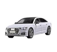 SYOEUR Coche Aleación 1:18 para Audi A6 Modelo Metal Fundido Presión con Sonido Luz Y Retroceso Adorno Exhibición De Moda Grande Juego Modelo de Coche Hobby(White)