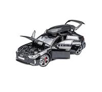 SYOEUR Coche De Juguete Fundido A Escala RS6, Aleación Metal, Vehículo A Presión, Regalo, 1:32 Juego Modelo de Coche Hobby(Negro)