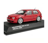 SYOEUR Coche Juguete Fundido Presión Aleación para Volkswagen Golf IV R32 Colección Exhibición Estática Regalo Color Rojo 1:43 Juego Modelo de Coche Hobby