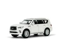 SYOEUR Modelo A Escala 1:64 para Infiniti QX80 2020 De Vehículo Estático Aleación En Miniatura Juguete Regalo Juego Modelo de Coche Hobby(White)