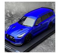 SYOEUR Modelo Coche 1/18 para GTR35 STAGEA R35 En Resina Viaje Decoración Colección Modelos Fundido A Presión Juego Modelo de Coche Hobby(Azul)