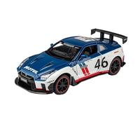 SYOEUR Modelo Coche Deportivo Aleación Fundida 1:22 para Nissan GTR, Luz De Sonido Automóvil Modificada Adorno Exhibición Presente Juego Modelo de Coche Hobby(White)