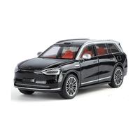 SYOEUR Modelo Coche Fundido Presión De Aleación 1:24 para AITO M9 SUV Gama Alta con Colección Adornos Escritorio Sonido Juego Modelo de Coche Hobby(Negro)