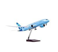 SYOEUR Modelo De Avión Resina Fundido A Presión Etihad Boeing 787 Manchester City 43 Cm A Escala 1 130 con Luz LED Kit de Juego de Pasatiempo(Color: with Lamp)