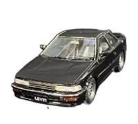 SYOEUR Modelo De Coche Resina Negra Corolla Levin AE92 A Escala 1/43, Coleccionable, para Adultos Y Niños Juego Modelo de Coche Hobby