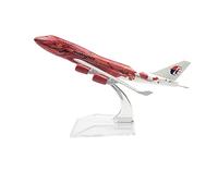 SYOEUR para El Modelo De Avión Malaysia Airlines, Gran Flor Roja, Boeing 747, Aleación Metal, Fundición A Presión 1 400 Kit de Juego de Pasatiempo