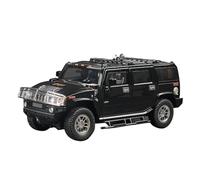 SYOEUR Simulación 1:18 para Hummer H2 Vehículo Todoterreno Aleación Modelo Metal Fundido A Presión Decoración del Hogar Juego Modelo de Coche Hobby(Negro)