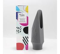 Syos Originals - Boquilla para saxofón alto, modelo ahumado (fácil de tocar, sonido oscuro con proyección), apertura de 6 puntas, metal antracita