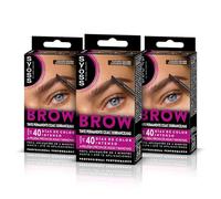 SYOSS Brow Tinte para Cejas Castaño Oscuro (1 x 10 ml), coloración permanente pelo, resistente al agua, 40 días de duración y hasta 10 usos, para unas cejas perfectas, Pack 3
