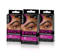 SYOSS Brow Tinte para Cejas Negro (1 x 10 ml), coloración permanente pelo, resistente al agua, 40 días de duración y hasta 10 usos, para unas cejas perfectas, Pack 3