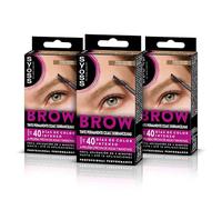 SYOSS Brow Tinte para Cejas Rubio Oscuro (1 x 10 ml), coloración permanente pelo, resistente al agua, 40 días de duración y hasta 10 usos, para unas cejas perfectas, Pack 3