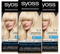 Syoss Color Coloration 13_5 Platinum - Abrillantador de nivel 3 (3 x 157 ml), color para hasta 9 niveles de aclarado, con efecto antiamarillento y hasta un 70% menos de rotura del cabello*