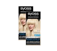 Syoss Color Coloration 13_5 Platinum - Abrillantador de nivel 3 (2 x 157 ml), color para hasta 9 niveles de aclarado, con efecto antiamarillento y hasta un 70% menos de rotura del cabello*