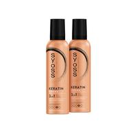 SYOSS - Espuma pelo Keratina - Cabello Flexible y Brillo Intenso - 2 uds de 250ml - Cabello como recién salido de la peluquería
