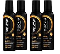 Syoss - Espuma Rizos Flex - Rizos Perfectamente Definidos Sin Encrespamiento - 2uds de 250ml - Cabello como recién salido de la peluquería (Paquete de 2)