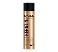Syoss - Laca Keratin, 400 ml, 48 horas de fijación extrafuerte, Fortalece el cabello y aporta flexibilidad, No pegajosa, Cabello como recién salido de la peluquería