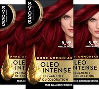 Syoss Oleo Intense Aceite de Coloración 10-50 5-92 Color Rojo Claro Nivel 3 (115 ml), color permanente con aceite nutritivo, coloración sin amoniaco