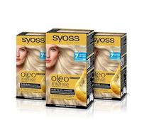 Syoss Oleo Intense - Tinte 12-00 Aclarante Extremo - Coloración permanente Sin Amoníaco - Cobertura profesional de canas - Resultados de peluquería (Pack De 3)