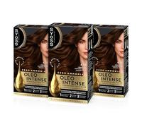 Syoss Oleo Intense - Tinte 4-18 Chocolate - Coloración permanente Sin Amoníaco - Cobertura profesional de canas - Resultados de peluquería (Pack De 3)