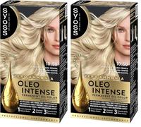 Syoss Oleo Intense Tono 10.50 Rubio Muy Claro Ceniza, Tinte para Pelo Mujer, Coloración Permanente sin Amoníaco, Cobertura Profesional de Canas con Resultados de Peluquería (Paquete de 2)