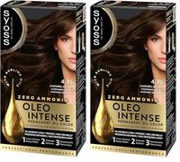 Syoss Oleo Intense Tono 4.86 Castaño Helado, Tinte para Pelo Mujer, Coloración Permanente sin Amoníaco, Cobertura Profesional de Canas con Resultados de Peluquería (Paquete de 2)