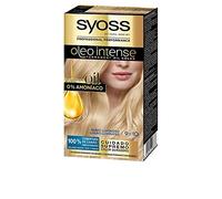 Syoss Oleo Intense - Tono 9-10 Rubio Luminoso - Coloración permanente sin amoníaco - Resultados de peluquería - Cobertura profesional de canas