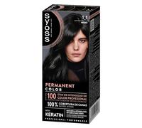 Syoss Tinte permanente con keratina y mascarilla intensiva 1-1 Negro 115 ml