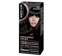 SYOSS Permanent Color 3-1 Castaño oscuro, tinte de pelo y mascarilla intensiva con keratina, para una cobertura profesional de canas, color duradero y cuidado intensivo