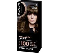 SYOSS Permanent Color 4-8 Castaño Chocolate, tinte de pelo y mascarilla con keratina, para una cobertura profesional de canas, color duradero y cuidado intensivo