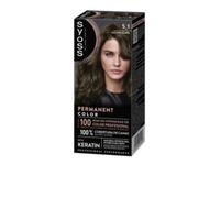 SYOSS Permanent Color 5-1 Castaño Claro, tinte de pelo y mascarilla intensiva con keratina, para una cobertura profesional de canas, color duradero y cuidado intensivo