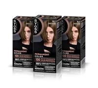 Syoss Permanent Color Tono 6.1 Rubio Oscuro, Tinte para Pelo Mujer, Cobertura Profesional de Canas, Color Duradero y Cuidado Profundo, Incluye Mascarilla Intensiva con Keratina, Pack de 3